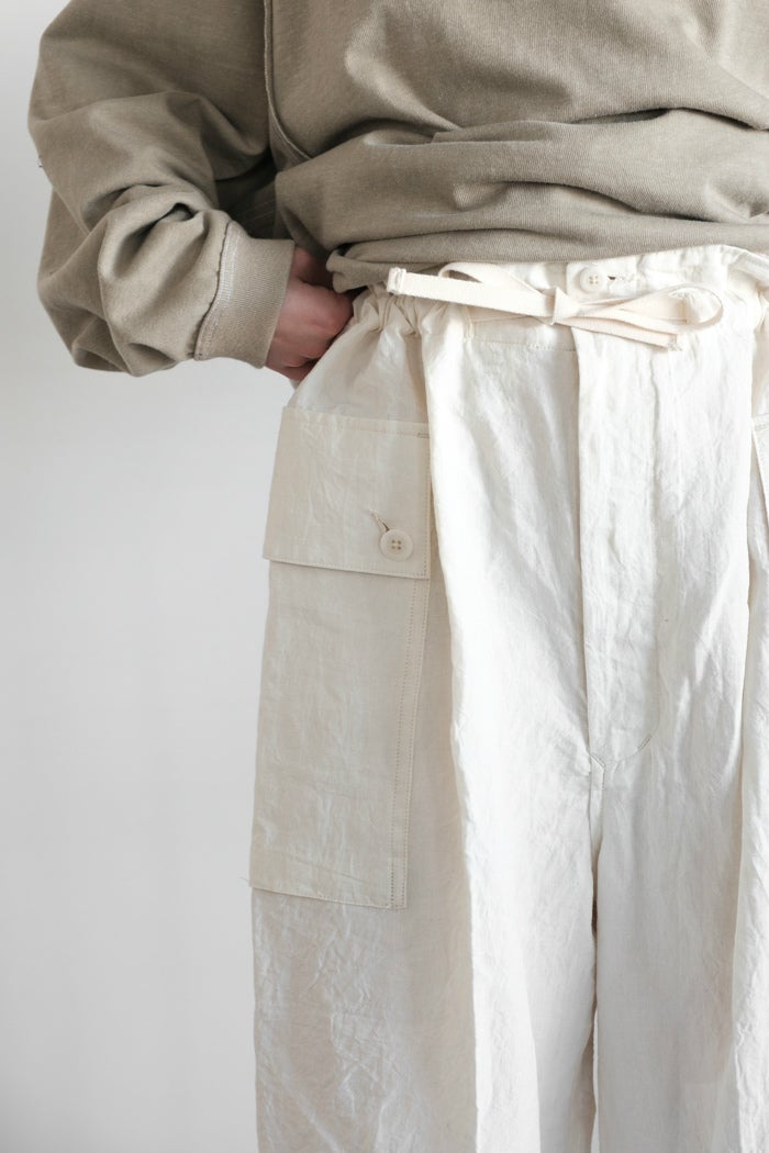 HAVERSACK ハバーサック 60 High density linen pants(26SS) | T.T. GARRET