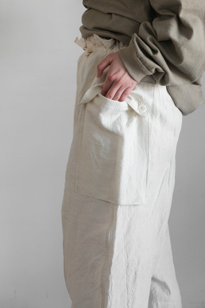 HAVERSACK ハバーサック 60 High density linen pants(26SS) | T.T. GARRET