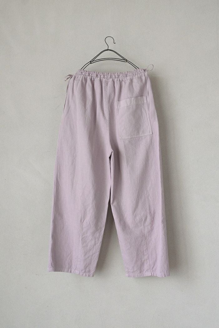 yuni ユニ 強撚 organic C hemp drawstrings コクーンパンツ(26SS