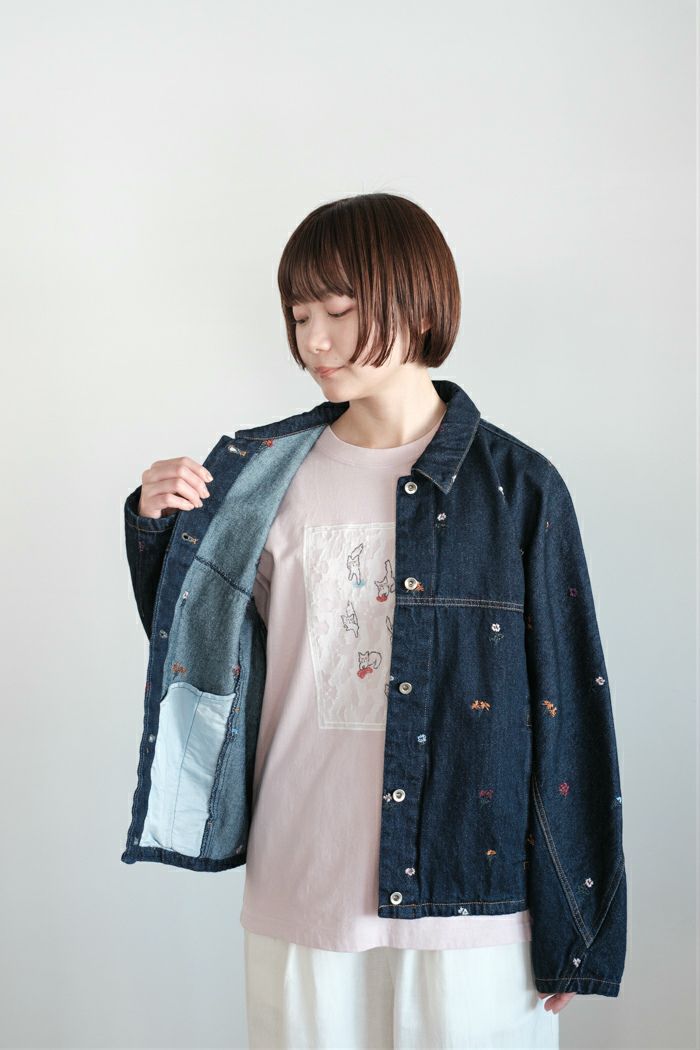 yuni ユニ floral embloidely denim コクーンブルゾン(26SS) | T.T. GARRET