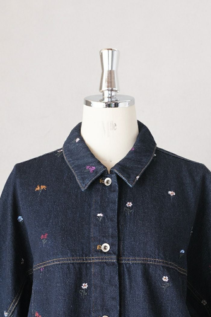 yuni ユニ floral embloidely denim コクーンブルゾン(26SS) | T.T. GARRET