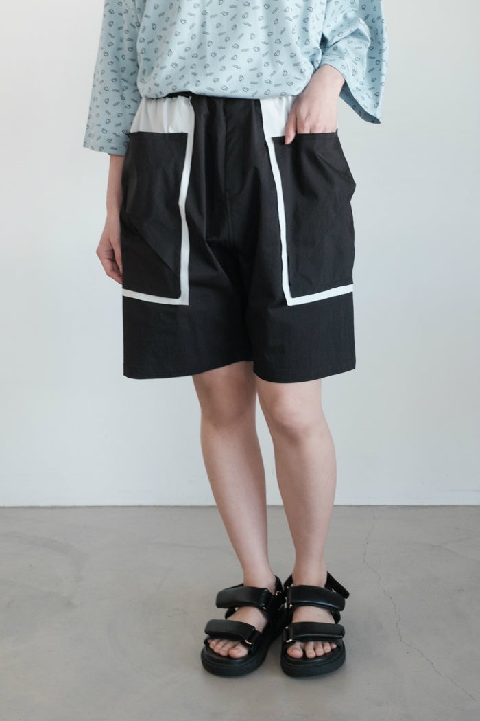 nunuforme（ヌヌフォルム） ショートGジャン nunuforme ヌヌフォルム バイカラーショートパンツ(26SS) | T.T. GARRET