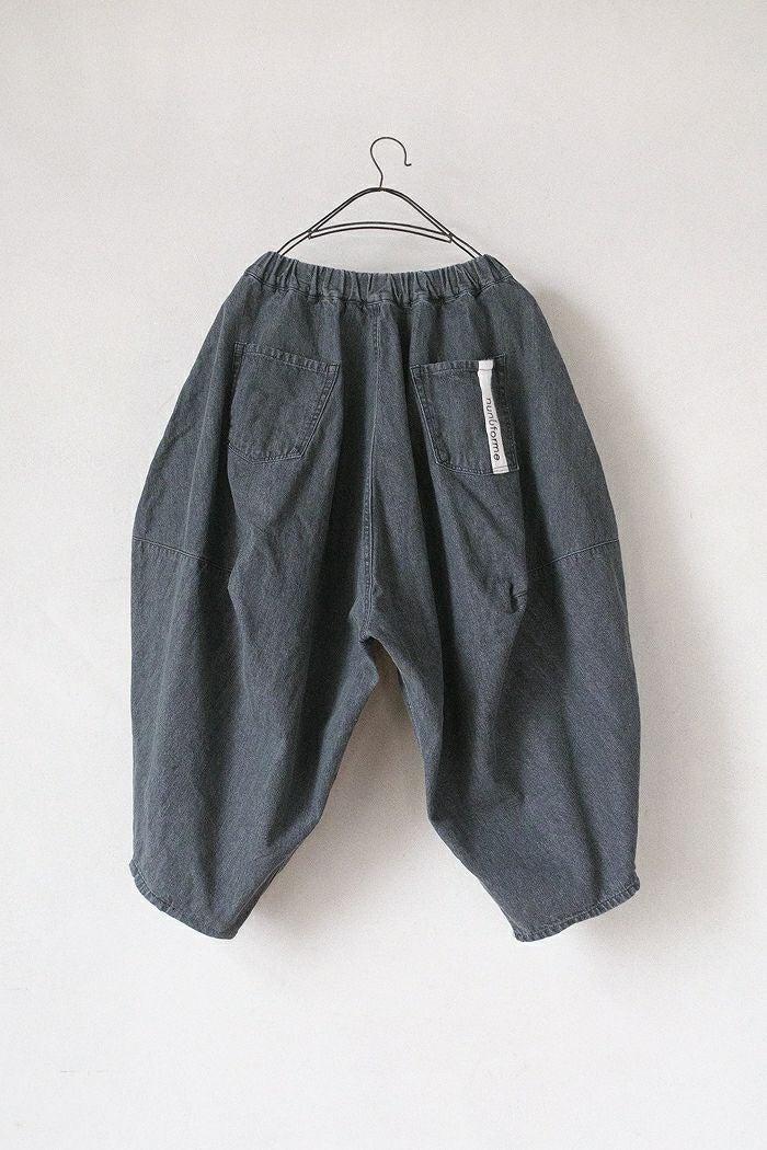 nunuforme ヌヌフォルム ブラックデニムポインテッドパンツ(26SS