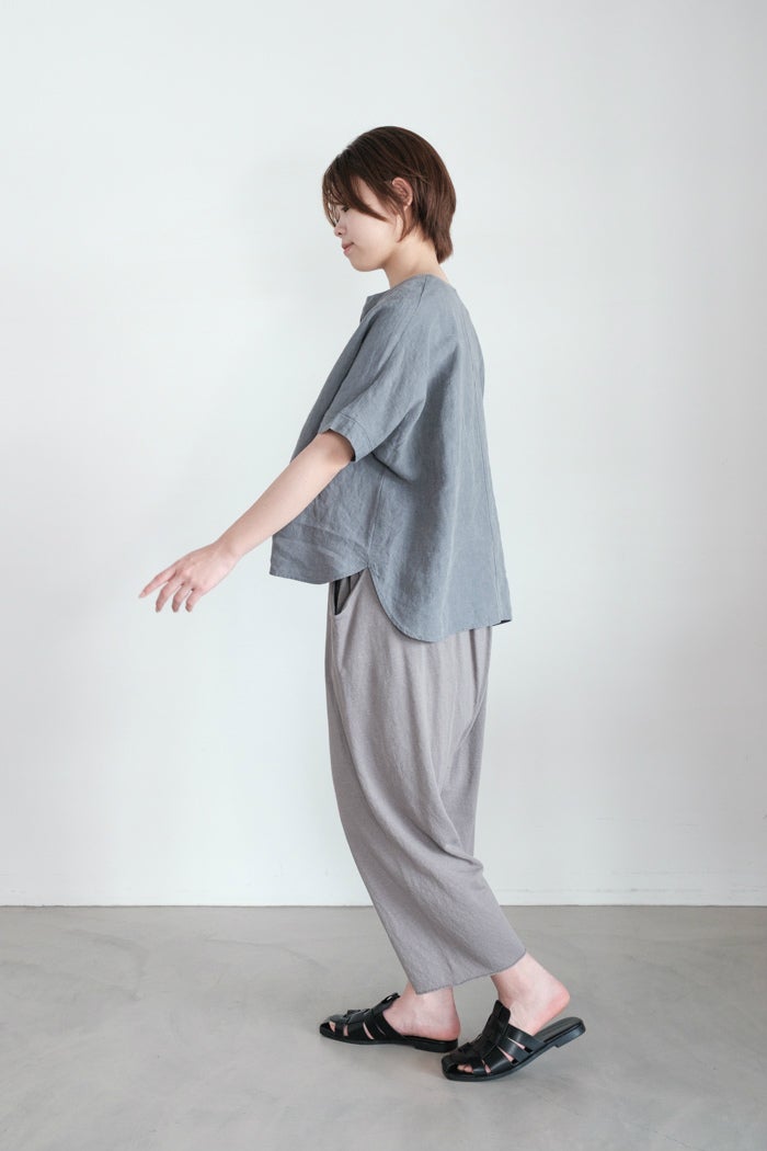 evam eva エヴァムエヴァ linen tuck pullover(26SS) | T.T. GARRET