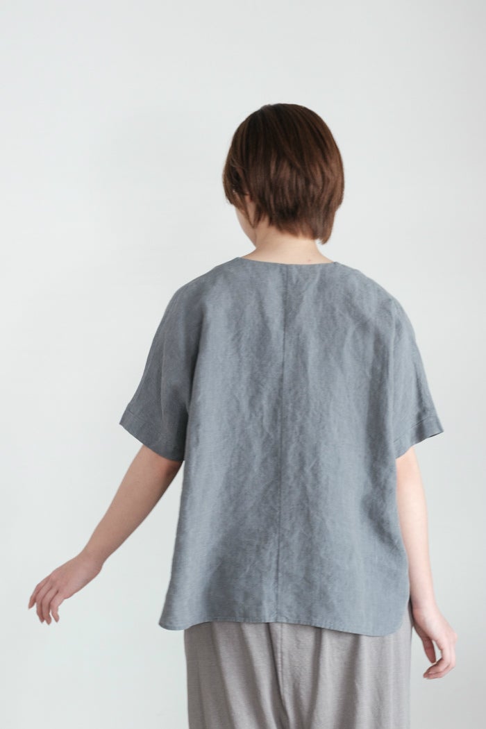 evam eva エヴァムエヴァ linen tuck pullover(26SS) | T.T. GARRET