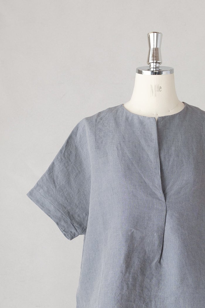 evam eva エヴァムエヴァ linen tuck pullover(26SS) | T.T. GARRET