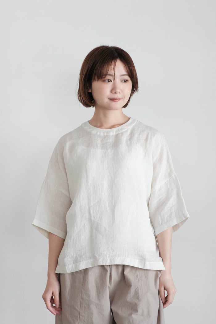 evam eva エヴァムエヴァ linen pullover(26SS) | T.T. GARRET