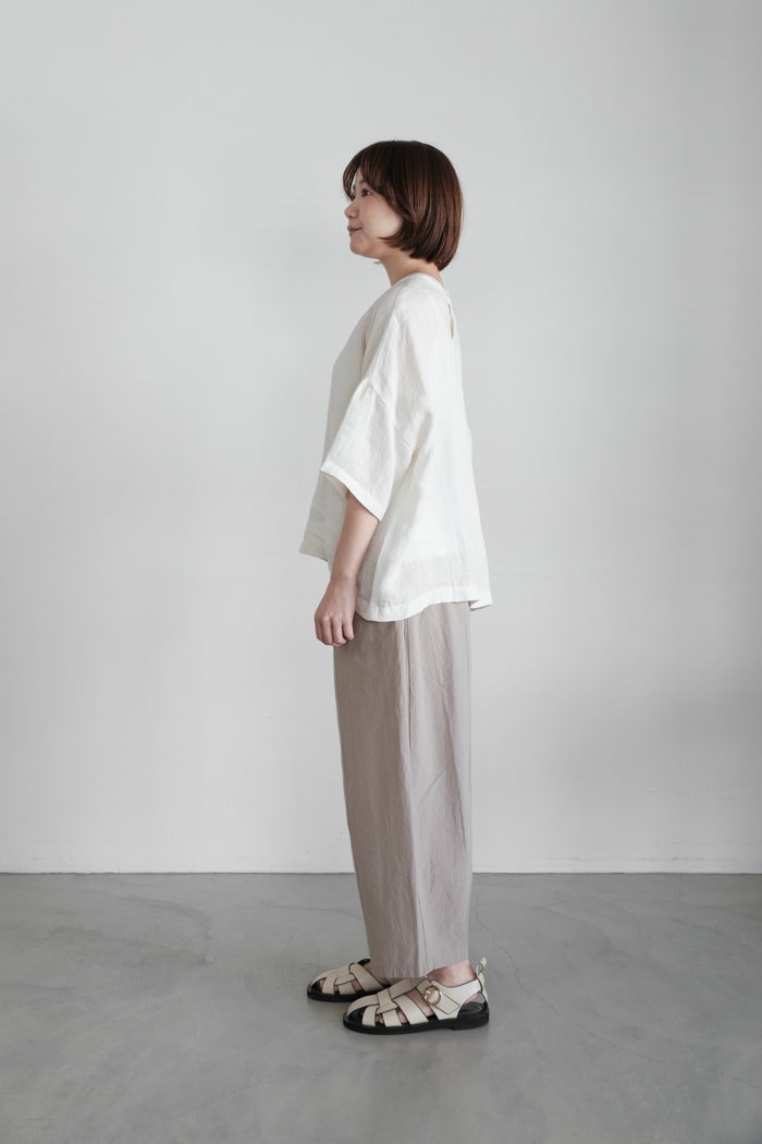 evam eva エヴァムエヴァ linen pullover(26SS) | T.T. GARRET