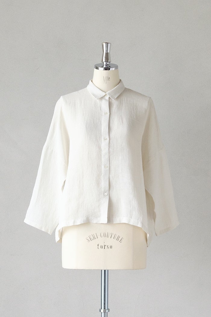 evam eva エヴァムエヴァ linen wide shirt(26SS) | T.T. GARRET