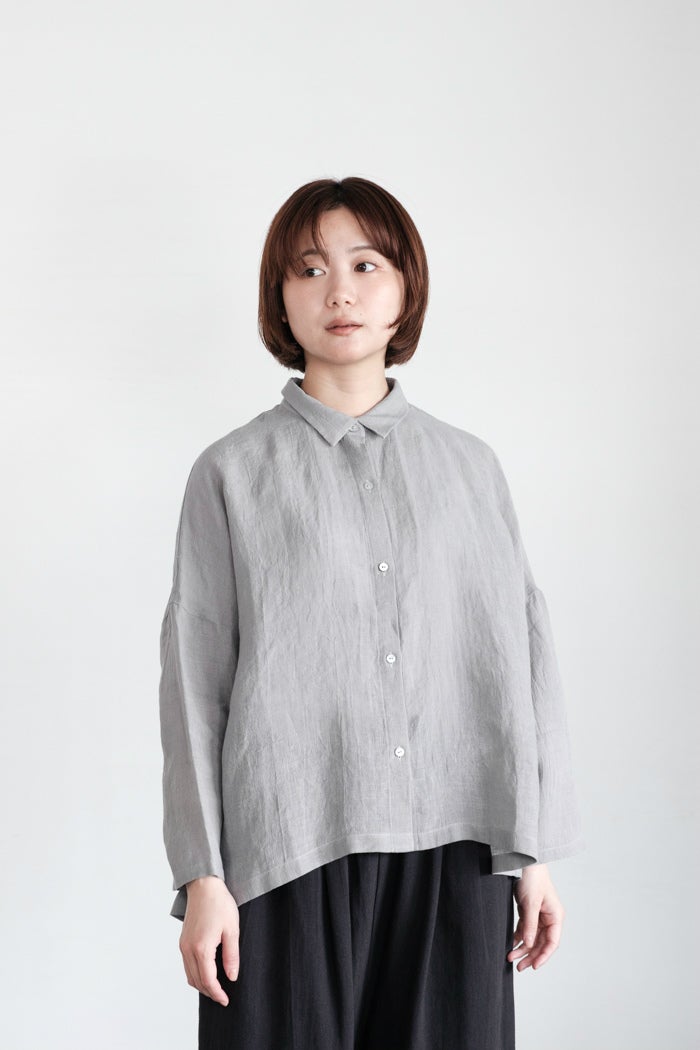 evam eva エヴァムエヴァ linen wide shirt(26SS) | T.T. GARRET