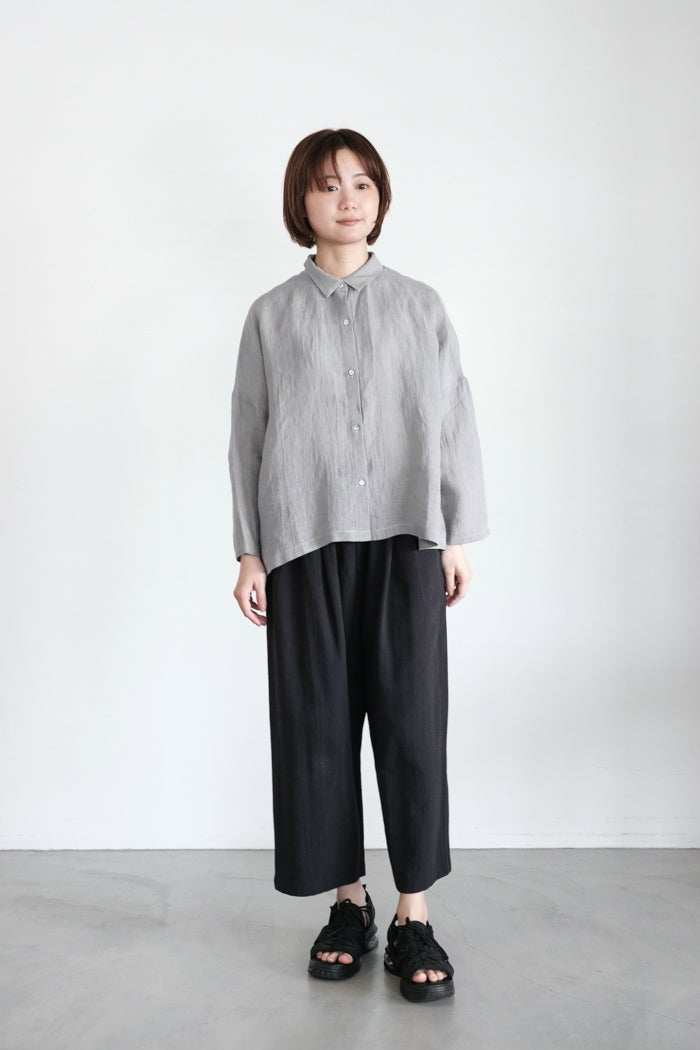 evam eva エヴァムエヴァ linen wide shirt(26SS) | T.T. GARRET