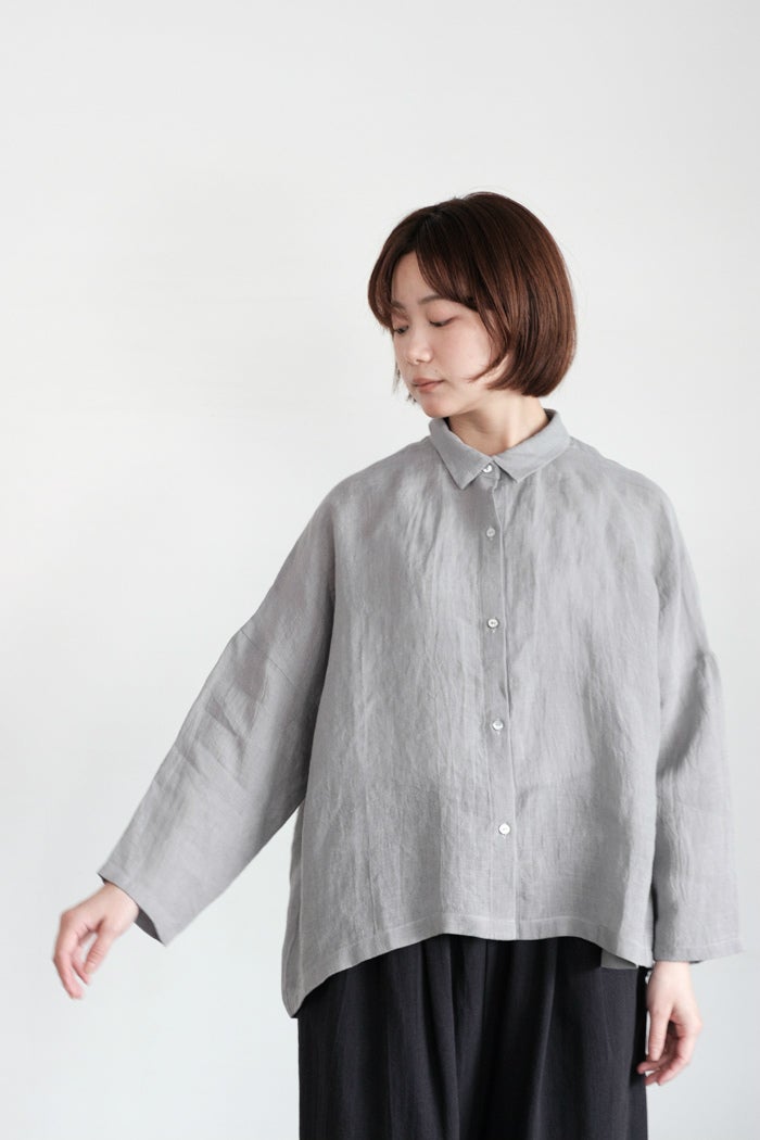 evam eva エヴァムエヴァ linen wide shirt(26SS) | T.T. GARRET