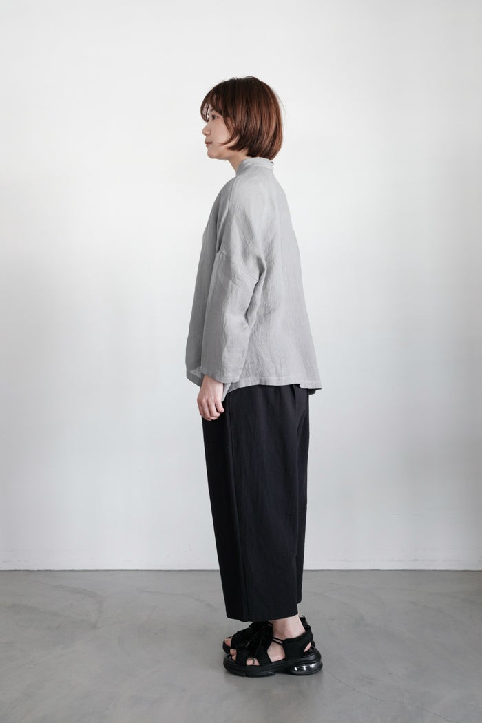 evam eva エヴァムエヴァ linen wide shirt(26SS) | T.T. GARRET