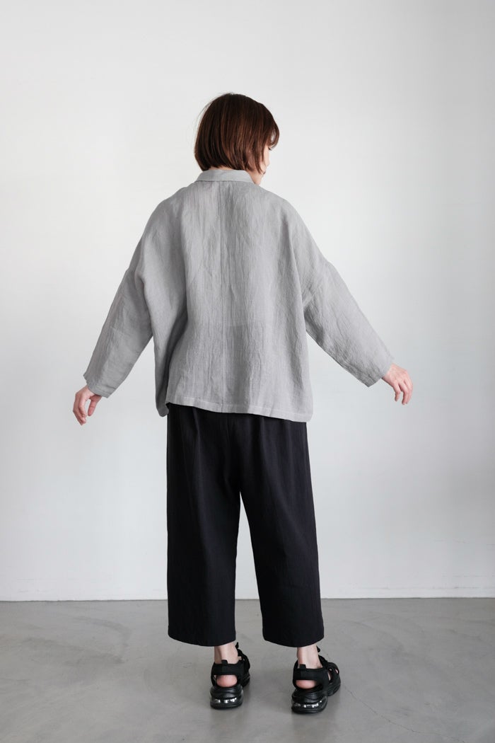 evam eva エヴァムエヴァ linen wide shirt(26SS) | T.T. GARRET