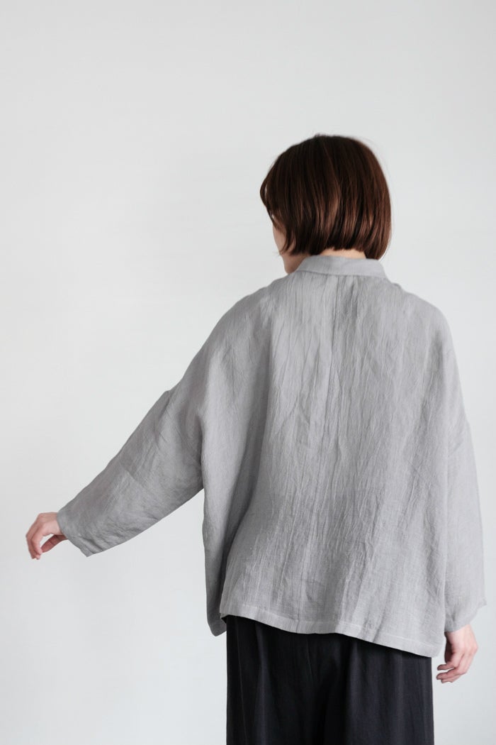 evam eva エヴァムエヴァ linen wide shirt(26SS) | T.T. GARRET