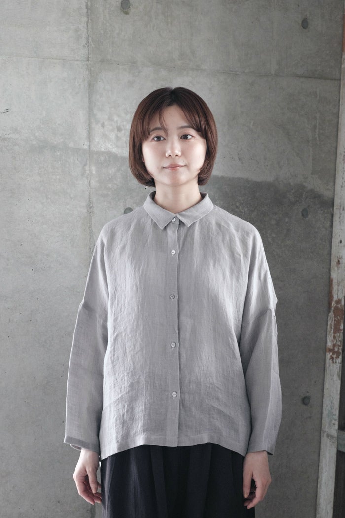 evam eva エヴァムエヴァ linen wide shirt(26SS) | T.T. GARRET