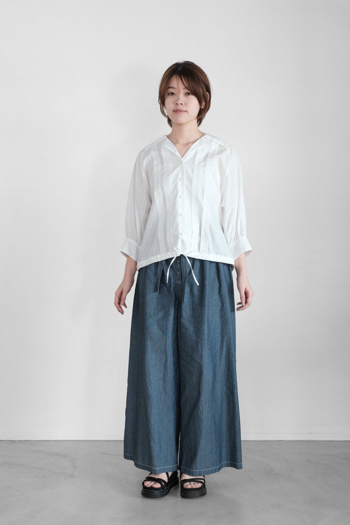 Porter des boutons ポルテデブトン 2.8ozデニムワイドパンツ(26SS Porter des boutons ポルテデブトン 2.8ozデニムワイドパンツ(26SS