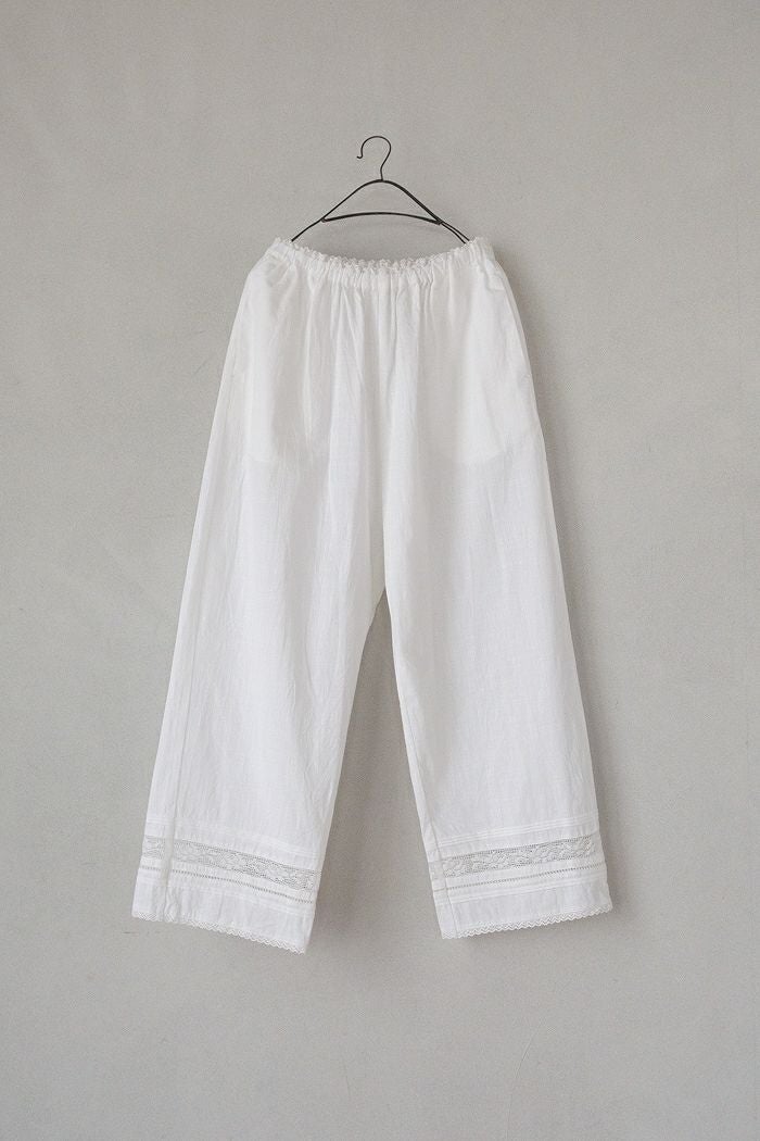 bulle de savon ビュルデサボン C/Lレース×ピンタックパンツ(26SS