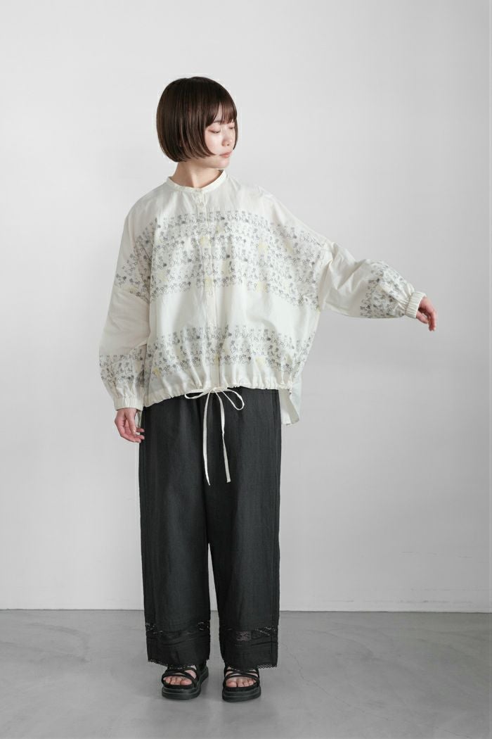bulle de savon ビュルデサボン C/Lレース×ピンタックパンツ(26SS