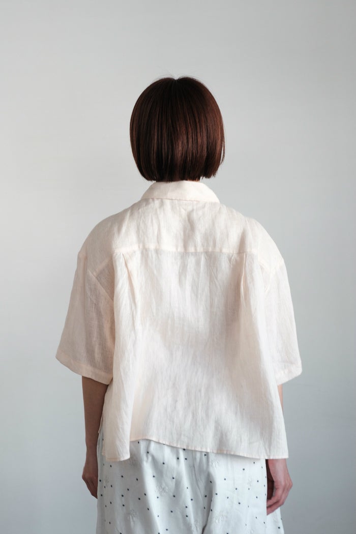 bulle de savon ビュルデサボン 60sフレンチリネン boy shirt(26SS
