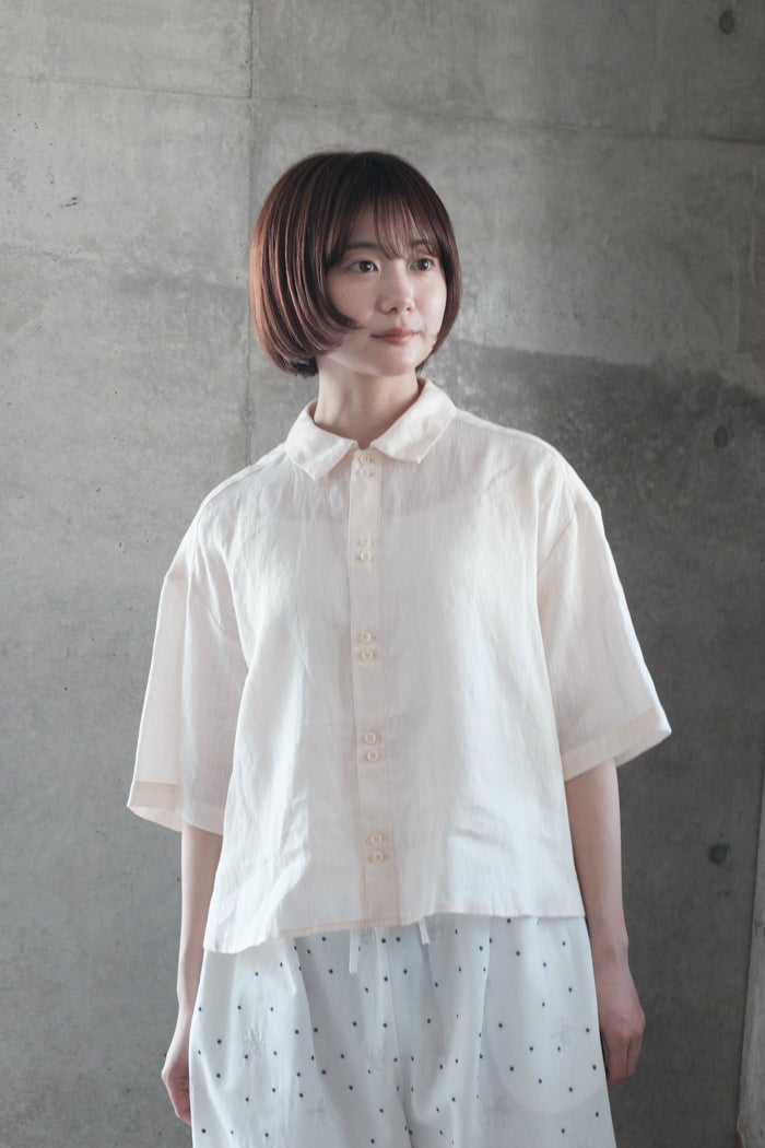 bulle de savon ビュルデサボン 60sフレンチリネン boy shirt(26SS