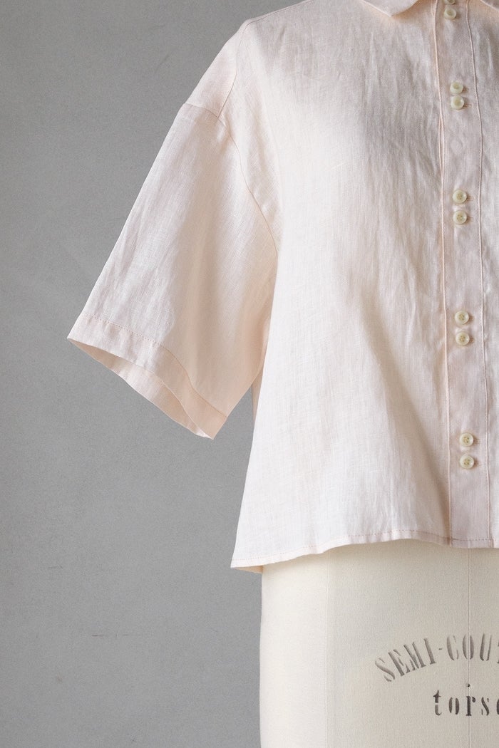 bulle de savon ビュルデサボン 60sフレンチリネン boy shirt(26SS