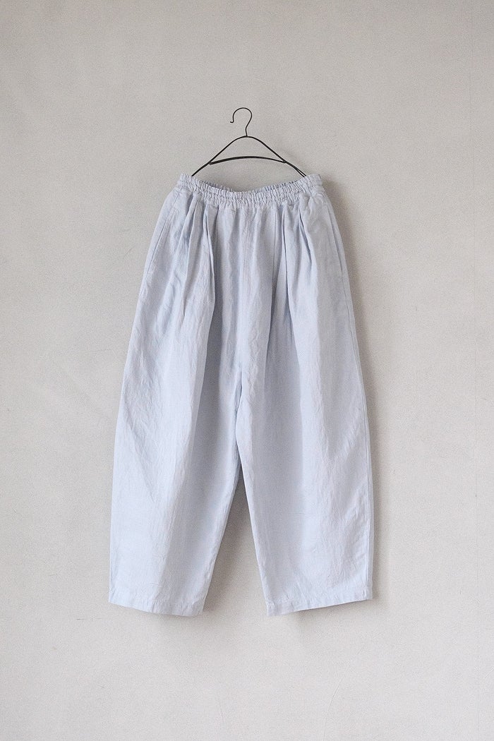 yuni ユニ Cotton/Linen denim wide cocoon パンツ(26SS) | T.T. GARRET