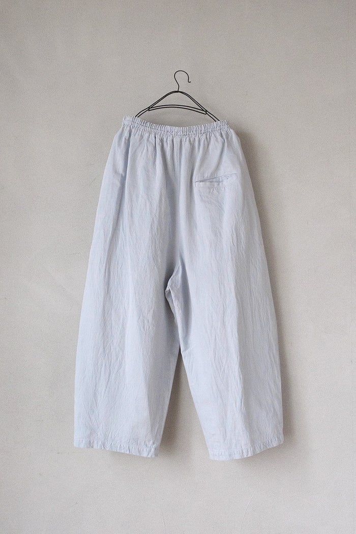 yuni ユニ Cotton/Linen denim wide cocoon パンツ(26SS) | T.T. GARRET