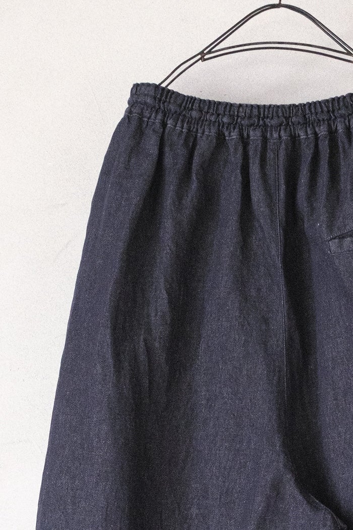 yuni ユニ Cotton/Linen denim wide cocoon パンツ(26SS) | T.T. GARRET