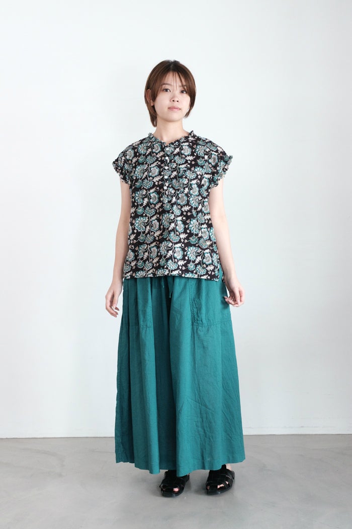 ARTE POVERA アルテポーヴェラ リネン＆コットンギャザリングパンツ