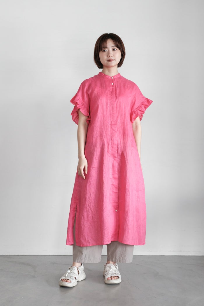 yuni ユニ 60/1Linen gather sleeves ワンピース(26SS） | T.T. GARRET