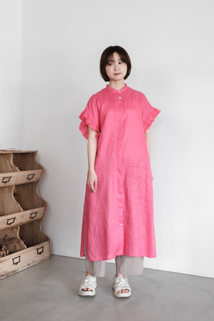 yuni ユニ 60/1Linen gather sleeves ワンピース(26SS） | T.T. GARRET