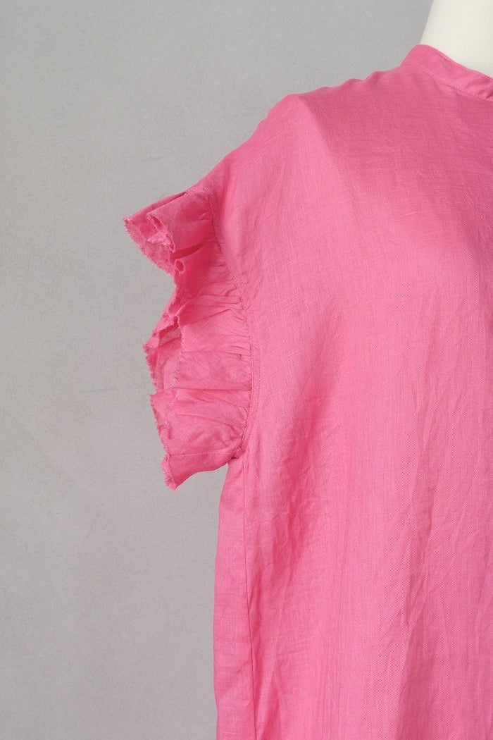 yuni ユニ 60/1Linen gather sleeves ワンピース(26SS） | T.T. GARRET