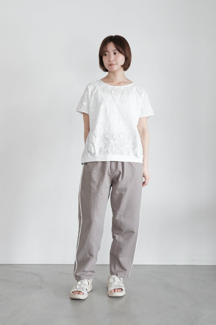 ♡マーブル様♡ marble SUD マーブルシュッド レースラインテーパードパンツ(26SS