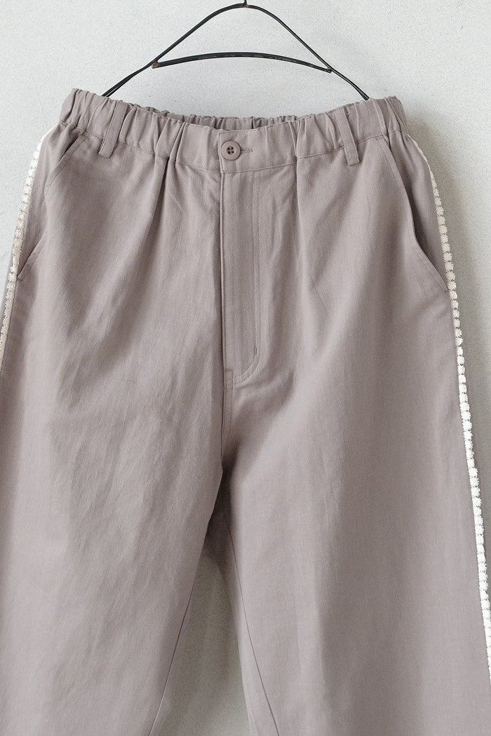 marble SUD マーブルシュッド レースラインテーパードパンツ(26SS