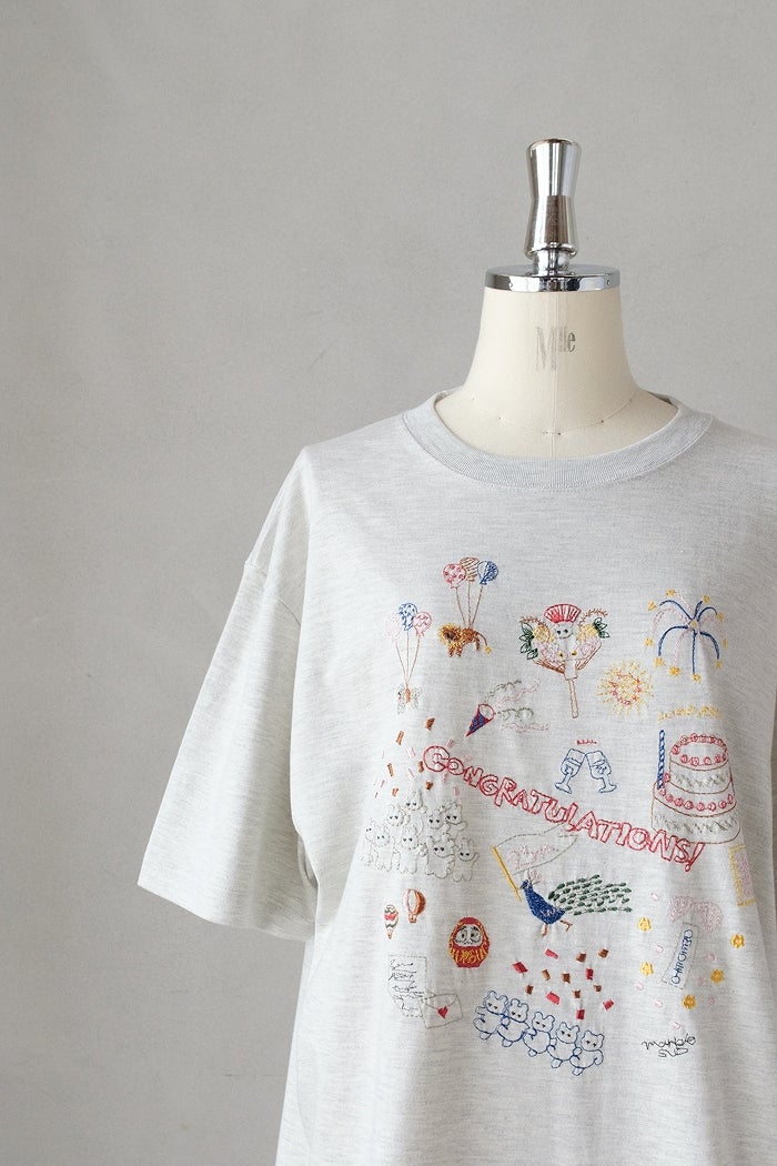 marble SUD マーブルシュッド EMB congratulationsTシャツ(26SS