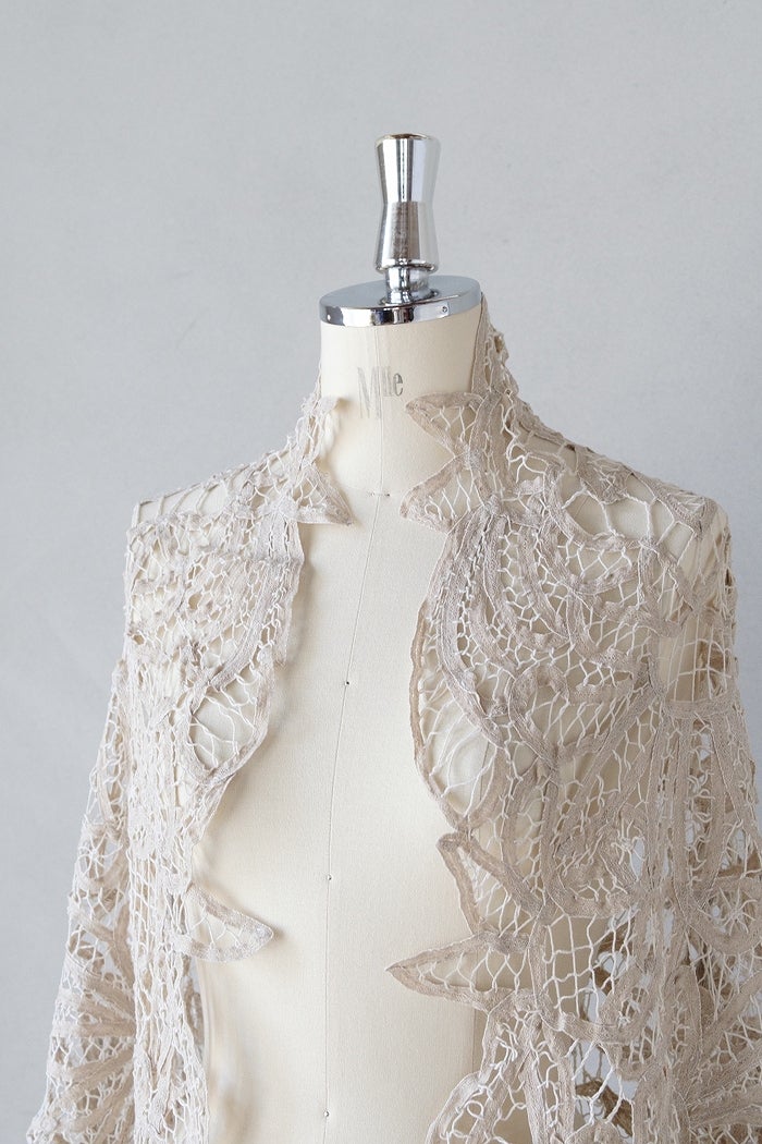 Vlas Blomme ヴラスブラム バテンレースストール（タッセル付）(26SS