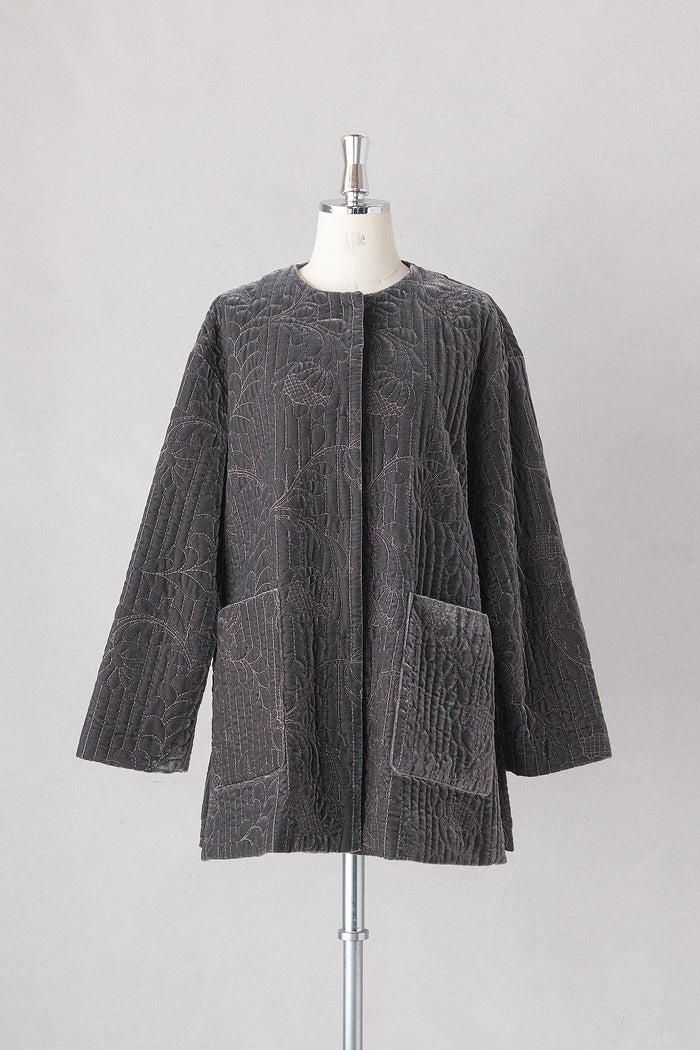 Heriter エリテ velvet quit embroidery short coat (26AW) | T.T. GARRET