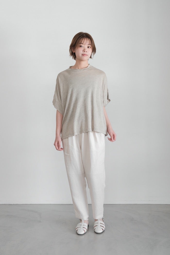 TISSU ティシュ リバイバルリネン モックネックドルマンT(26SS) | T.T.