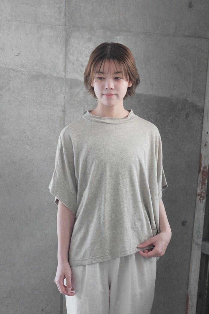 TISSU ティシュ リバイバルリネン モックネックドルマンT(26SS) | T.T.
