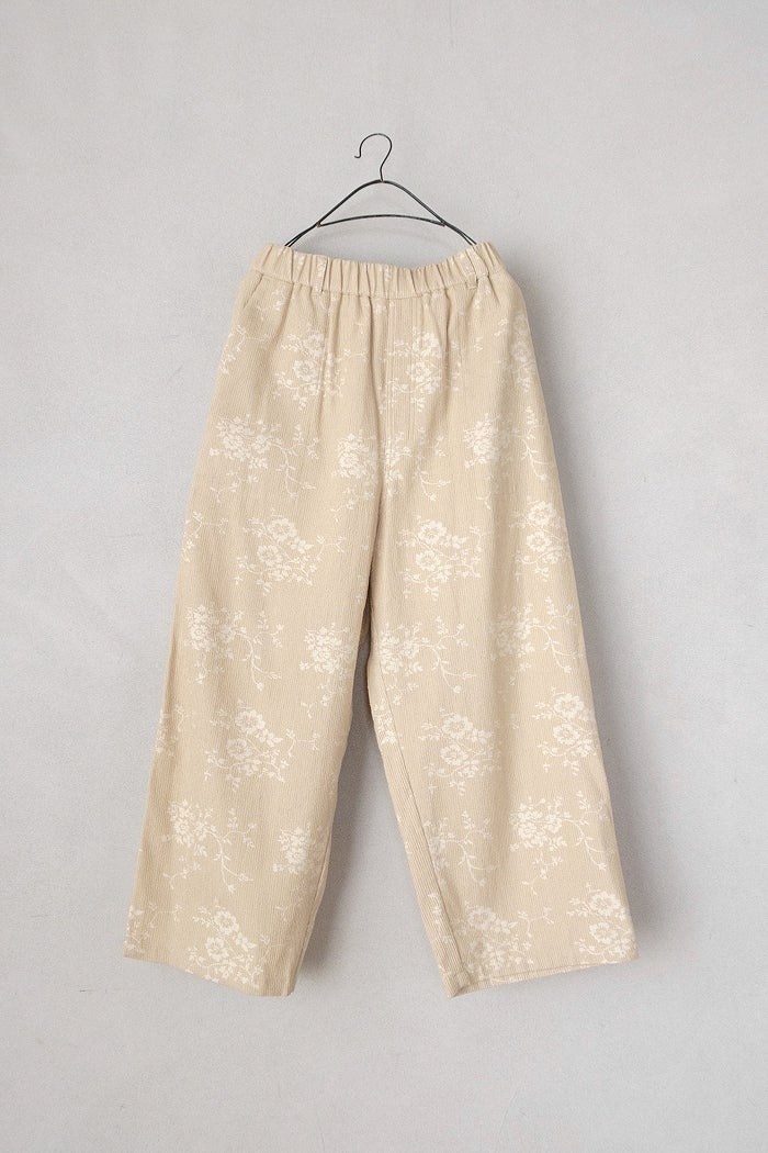 タグ付き新品★ qiri flower tale pants アイボリー qiri キリ flower tale gather wide pants(25AW) | T.T. GARRET