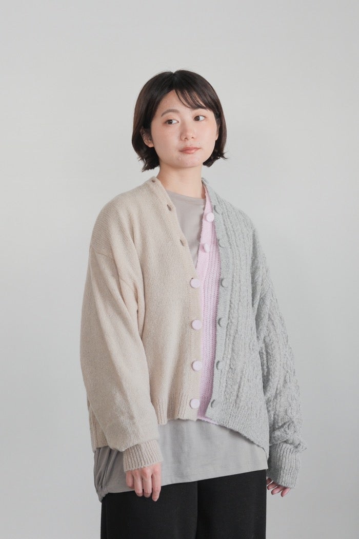 ベッドサイドドラマ　ニットカーディガン bedsidedrama ベッドサイドドラマ Triple Fragment Cardigan(26AW