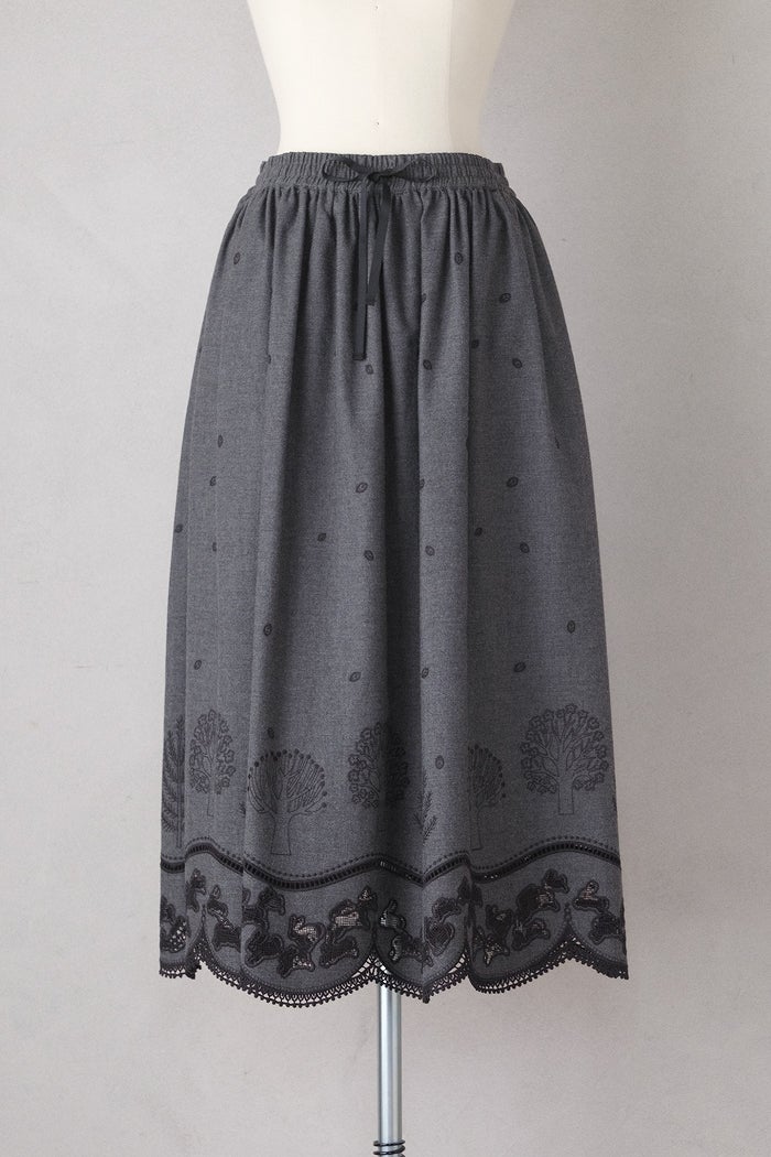 marble SUD マーブルシュッド rabbit lace ギャザースカート(26AW