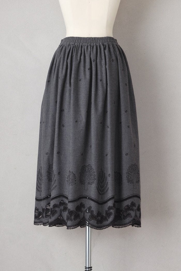 marble SUD マーブルシュッド rabbit lace ギャザースカート(26AW