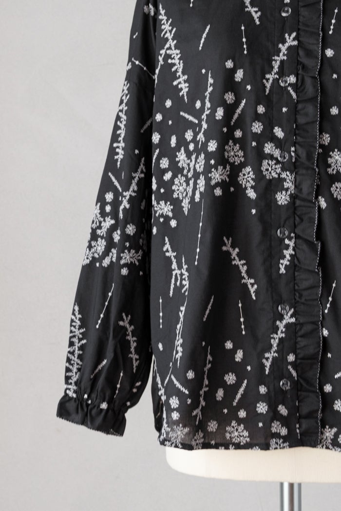 marble SUD マーブルシュッド EMB 氷花 フリルブラウス(26AW) | T.T.