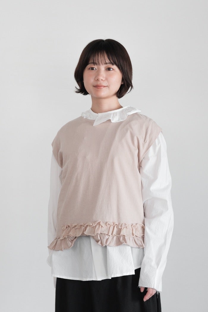 ❁ gasa*ガサ フリルブラウス　 カーディガン 半袖 GASA* | ガサの通販｜T.T.GARRET