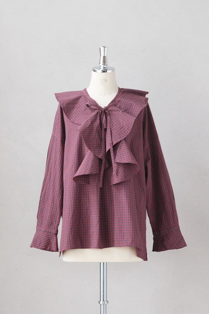 ROBE de PEAU ローブデポー 2Wayフリルカラーブラウス(26AW) | T.T. ROBE de PEAU ローブデポー 2Wayフリルカラーブラウス(26AW) | T.T.