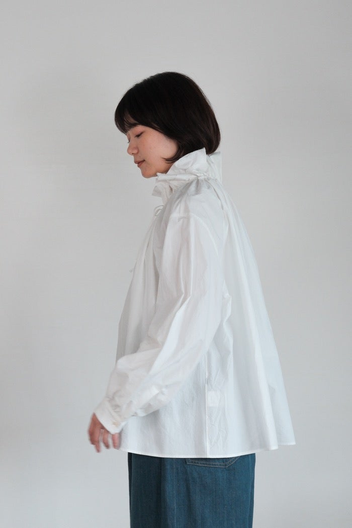 HAVERSACK ハバーサック ダブルフリルカラープルオーバーシャツ(26AW