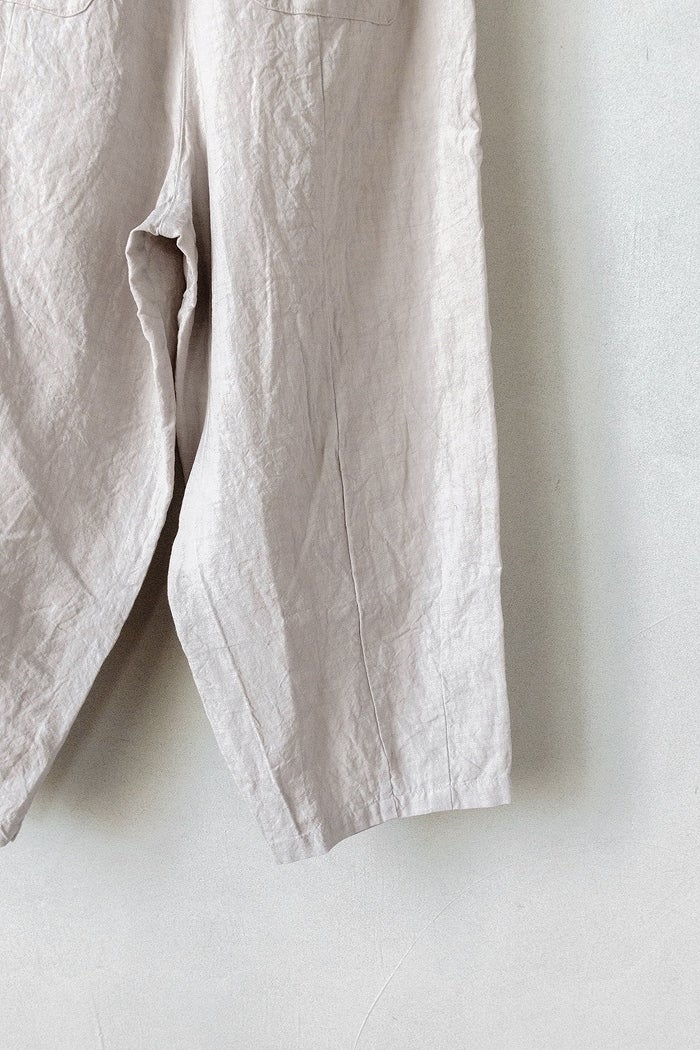 Gauze# リネン チャーリーパンツ 生成 ガーゼecru et pousse Gauze# ガーゼ 40/リネンチャーリーパンツ(26AW/Pre) | T.T. GARRET