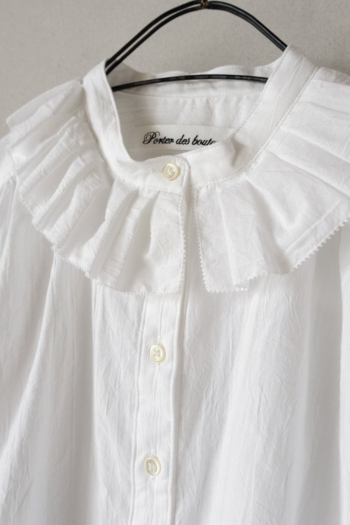 Porter des boutons ポルテデブトン タックカラーシャツ(26AW) | T.T.